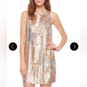 Dress Sequin Star Dress - Gold and Silver